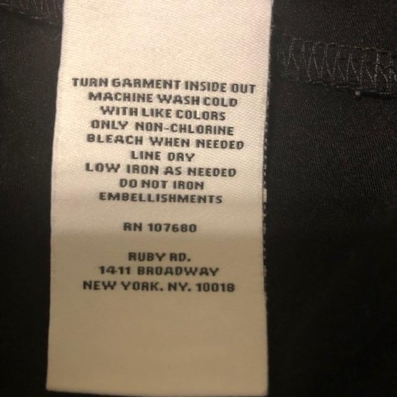 Ruby Rd Women's Pullover Top XL, Black with Tribal Beading - Picture 5 of 5